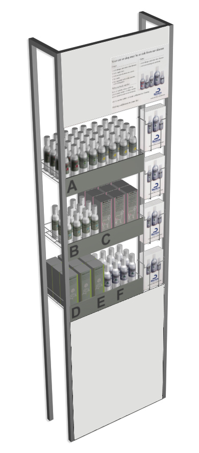 Floorstand with Shelves and Leaflet Holder